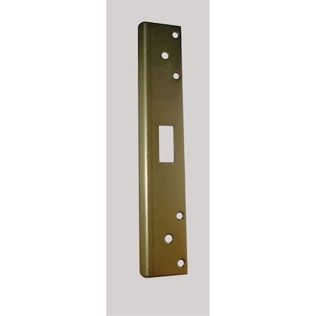 Don-Jo 1-3/8" x 12" Single Hole Strike for Key in Knob or Deadbolt FL212NBP